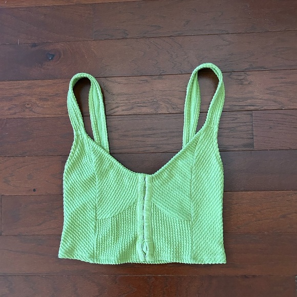 Urban Outfitters Estella Textured Tank Top green size XS - Picture 3 of 8
